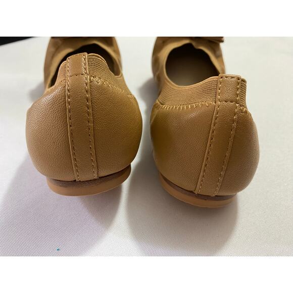 Tory Burch Jolie Ballet Flats – Royal Tan Nappa Leather, Women’s Size 5.5M - Picture 7 of 8